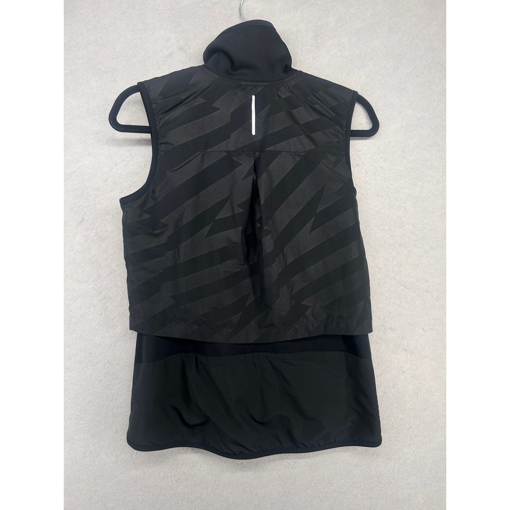 Nike Therma-FIT Black Geometric Running Vest Mens Medium 438722-010